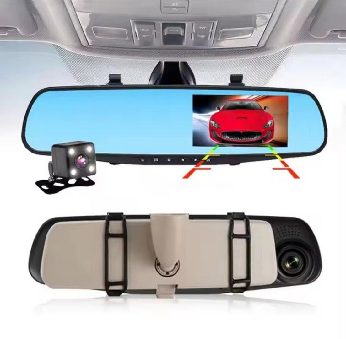 Mirror Car DVR,Camera Full HD 1080P Video, 1080p Rearview Dash Car Camera, Reverse Front And Back Rear Mirror Camera, Car Recorder Dual Dash Camera.