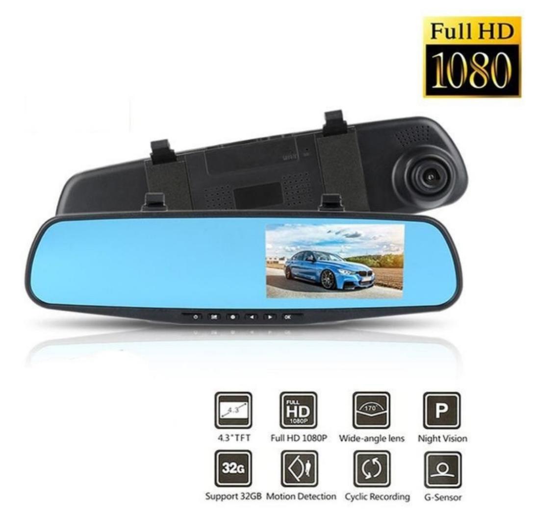 Mirror Car DVR,Camera Full HD 1080P Video, 1080p Rearview Dash Car Camera, Reverse Front And Back Rear Mirror Camera, Car Recorder Dual Dash Camera.