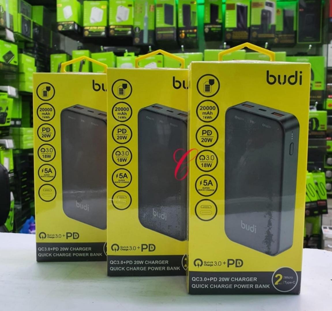 Budi PB083B 20,000mAh 20W QC+PD fast charging power banks