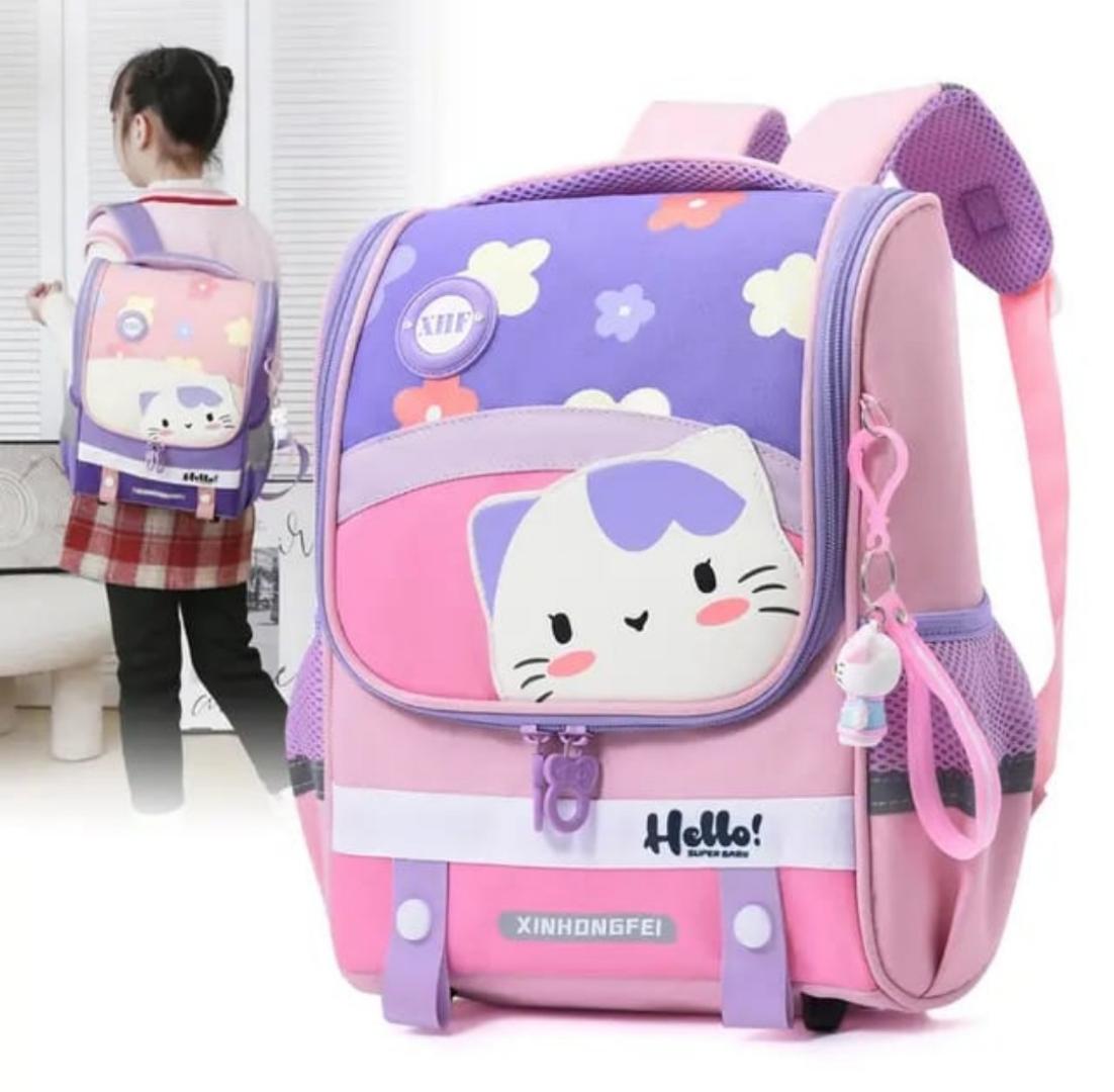 High-Quality Cartoon School Bags – Perfect for boys and girls, featuring a key holder. Available in two sizes (31x13x25cm & 36x13x26cm). Durable, stylish, and affordable at just 2400