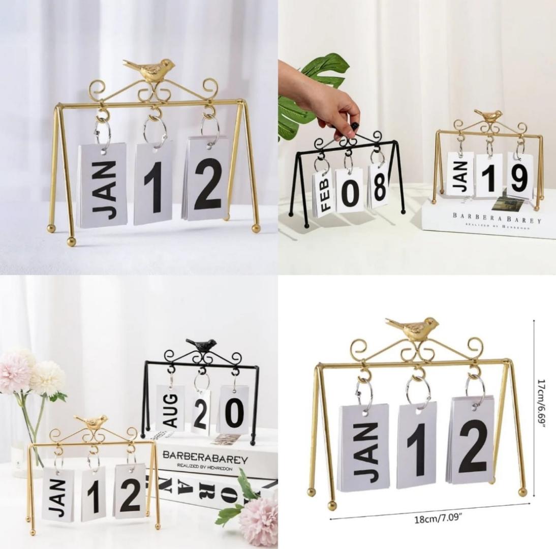 DESK CALENDAR STANDING FLIP ▫Flip calendar with large display ▫Daily desktop calendar ▫Modern trendy home decor