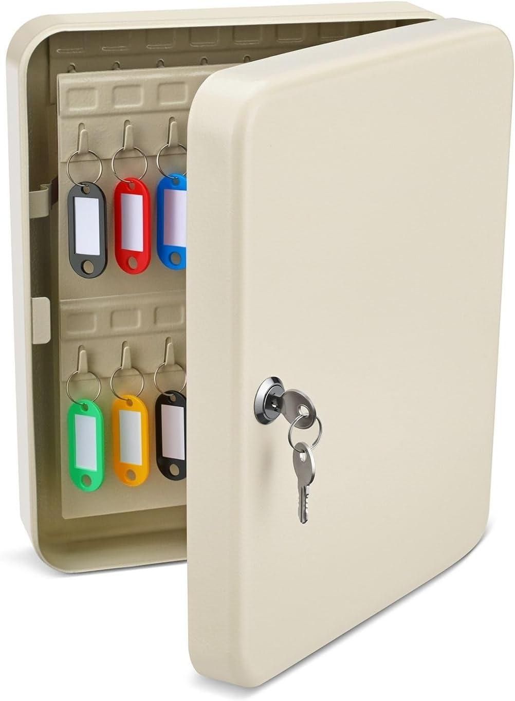 Key Cabinet Key Lock Box Wall Mount with 48 Key Holder Organizer
