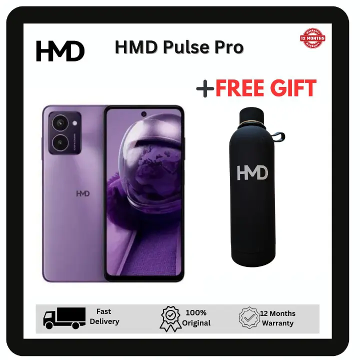HMD Pulse Pro 256GB+8GB 6.65" 90Hz Display 50MP+50MP Front/Rear Cameras 5000mAh Battery 20W Wired SuperFast Charge Android Nokia Smartphone Phone