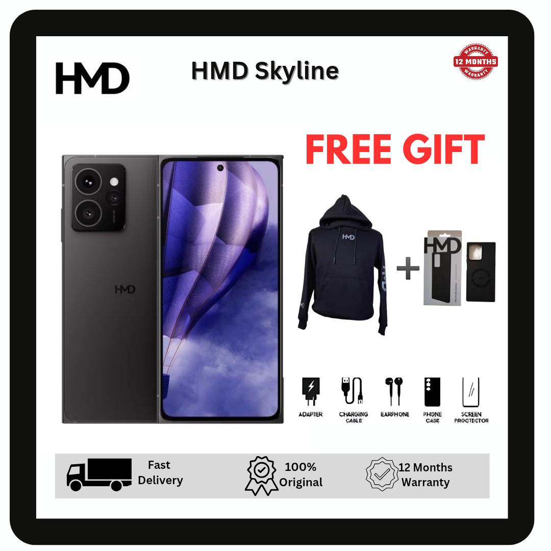 HMD Skyline 256GB+12GB 6.55" P-OLED 144Hz Display 108MP+50MP Front/Rear Cameras Snapdragon 7S Gen 2 IP54 4600mAh Battery 20W Wired Superfast Charge Android Nokia Smartphone Phone