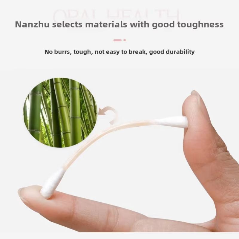 100 Pcs Double Head Bamboo Cotton Buds Wood Stick Cotton Swab For Makeup , Nose Ear Cleaning , Pet Care , Art & Crafts