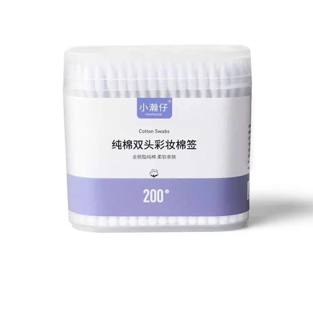 200 Pcs/Box Soft Color Makeup Remover Cotton Swabs Spiral Tip Disposable Double Head Cotton Swab Multifunction Wet and Dry