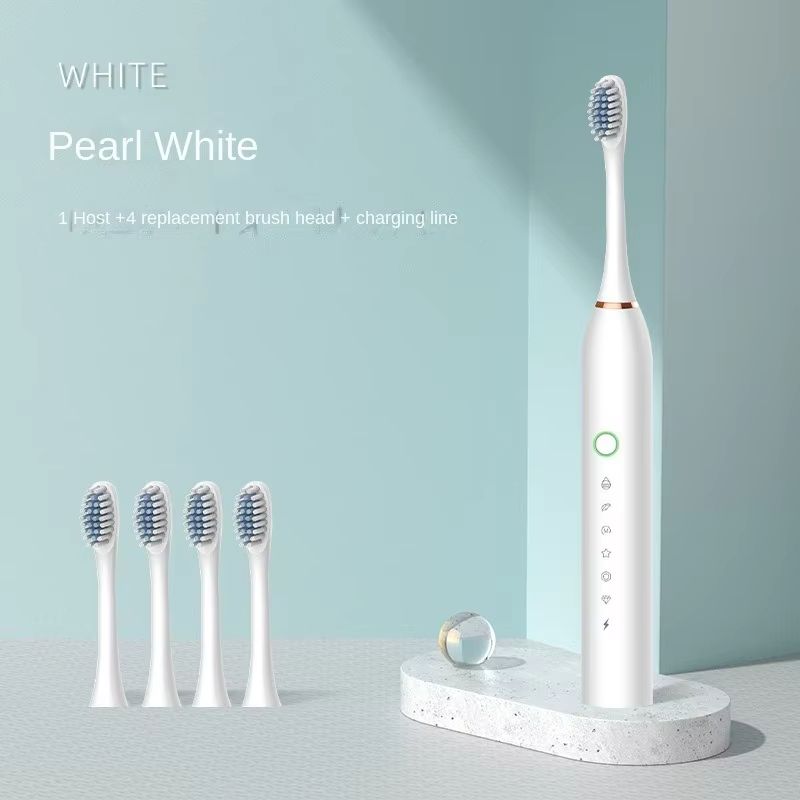 Soft Bristled Electric Toothbrush For Adult Household Use, 18 Speed Metal Shaft USB Charging Toothbrush