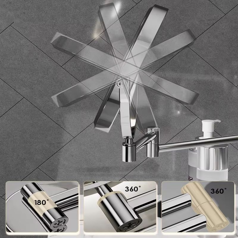 8" Rechargeable wall mounted LED makeup mirror 1X/10X magnification Double Sided Bathroom Makeup Mirror Cosmetic Mirror