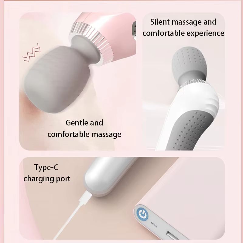 Portable Electric Massage Stick Vibration Massage Gun USB Charging Muscle Relaxation Mini Electric Kneading Vibration Massager