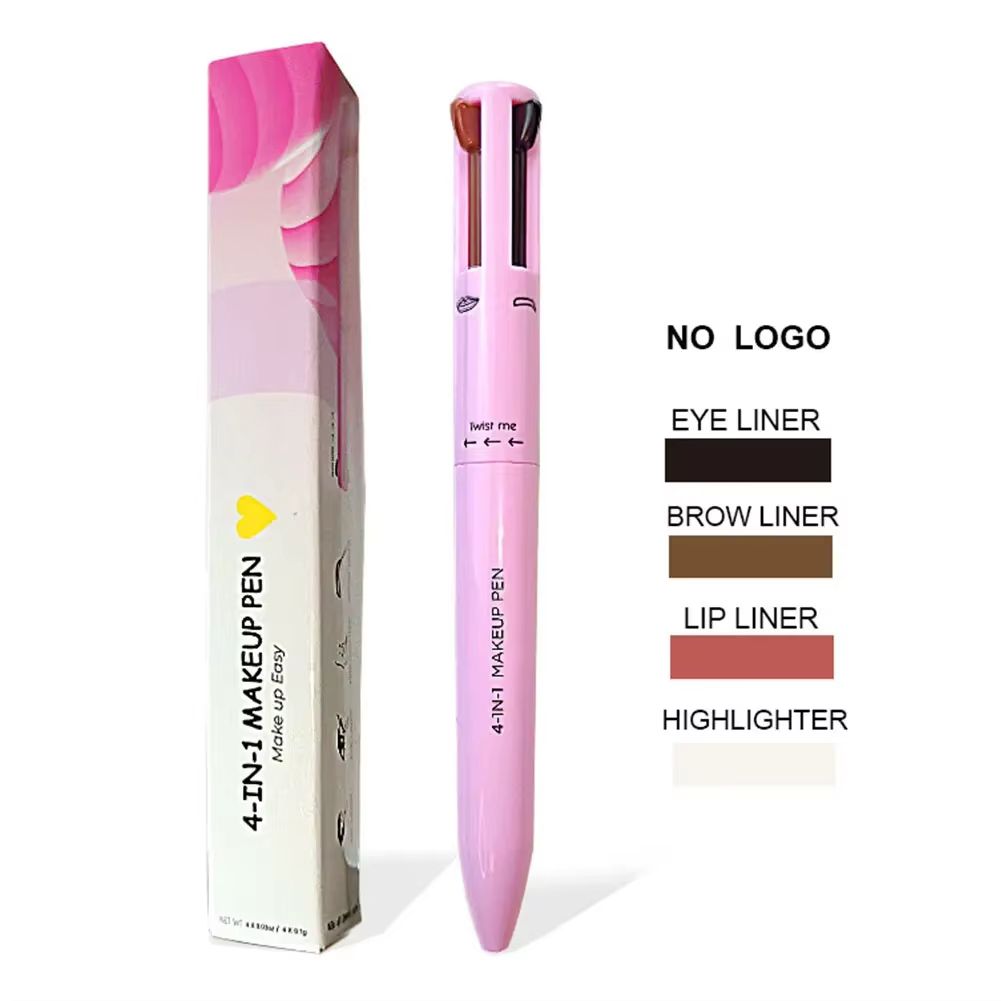 4 In 1 Makeup Pen Eyebrow Pencil Waterproof Drawing Eye Brow Long Lasting Easy Color Eyeliner Eyebrow Pen Sweatproof Makeup Pen
