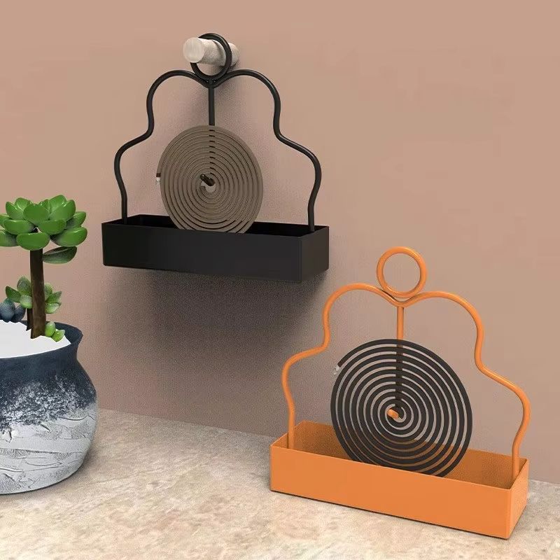Iron Mosquito Coil Holder Incense Storage Rack Coil Incense Burner Frame Rack For Household Bedroom Patio Repellent Accessories