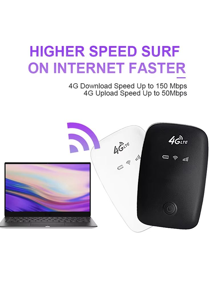 4G LTE Mobile WiFi Router 150Mbps Wireless Internet Router with Sim Card Slot Mini Outdoor Hotspot for Home Office Car Travel