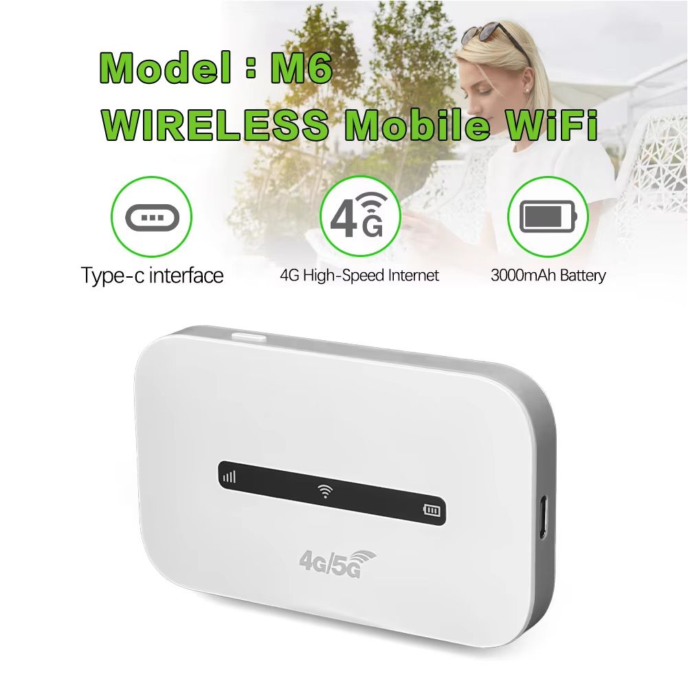 4G/5G Mobile WiFi Router 3000mAh 150Mbps 4G LTE Wireless Pocket Mobile Hotspot with SIM Card Slot Modem Router for Car Travel
