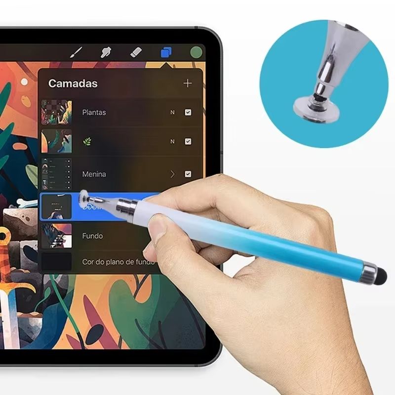 2IN1 Stylus Pen for Mobile Phone Tablet Drawing Capacitive Touch Pencil Universal For Samsung Iphone Android Draw Screen Pencil