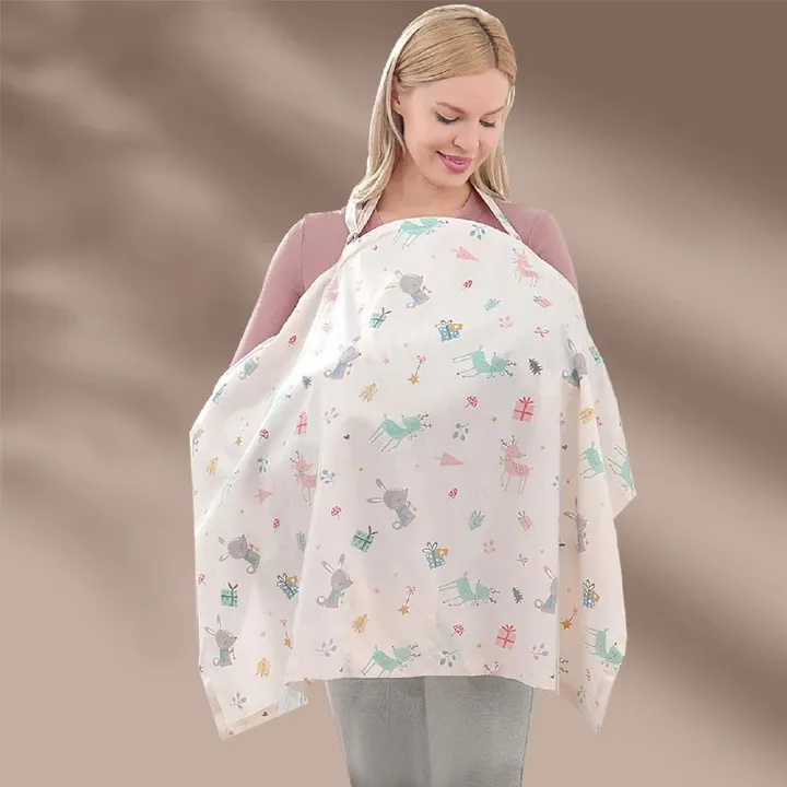 Mother Outing Breastfeeding Cover Cotton Baby Feeding Nursing Shawl Adjustable Privacy Apron Stroller Blanket