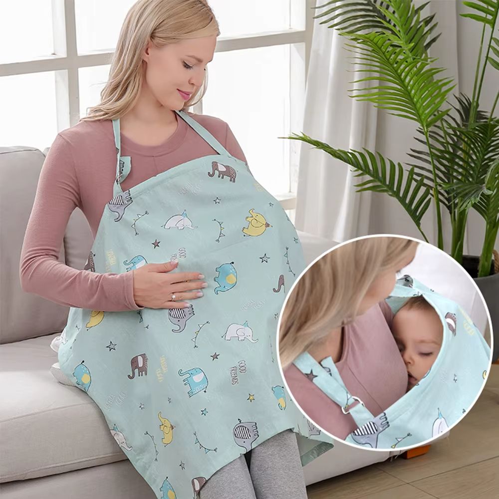 Mother Outing Breastfeeding Cover Cotton Baby Feeding Nursing Shawl Adjustable Privacy Apron Stroller Blanket