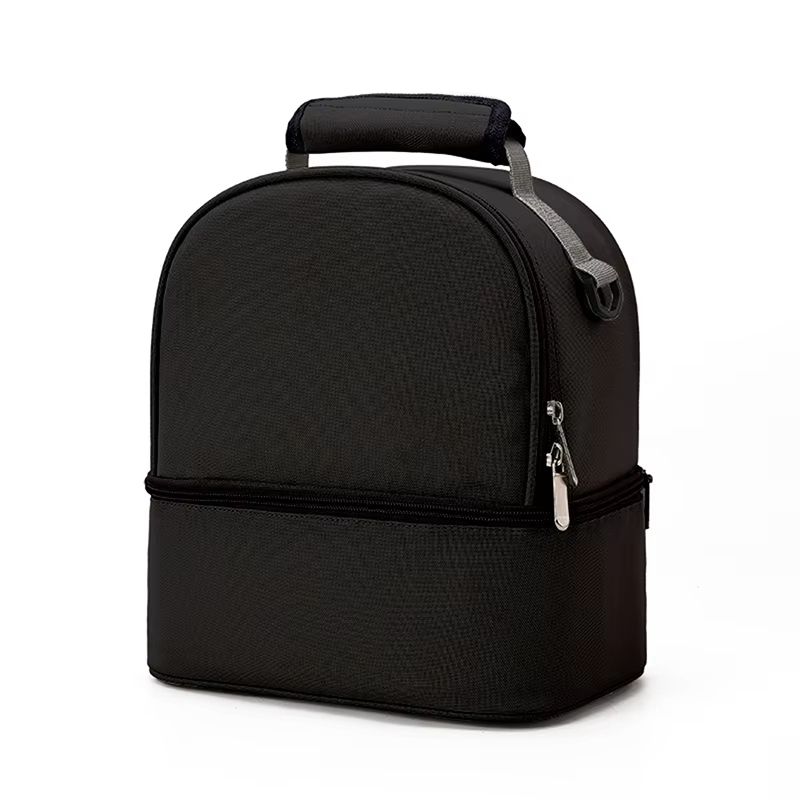 Fashion Insulation Double Layer Pack Solid Color Large Capacity Mommy Bag Travel Picnic Portable Food Handbag Baby Bags