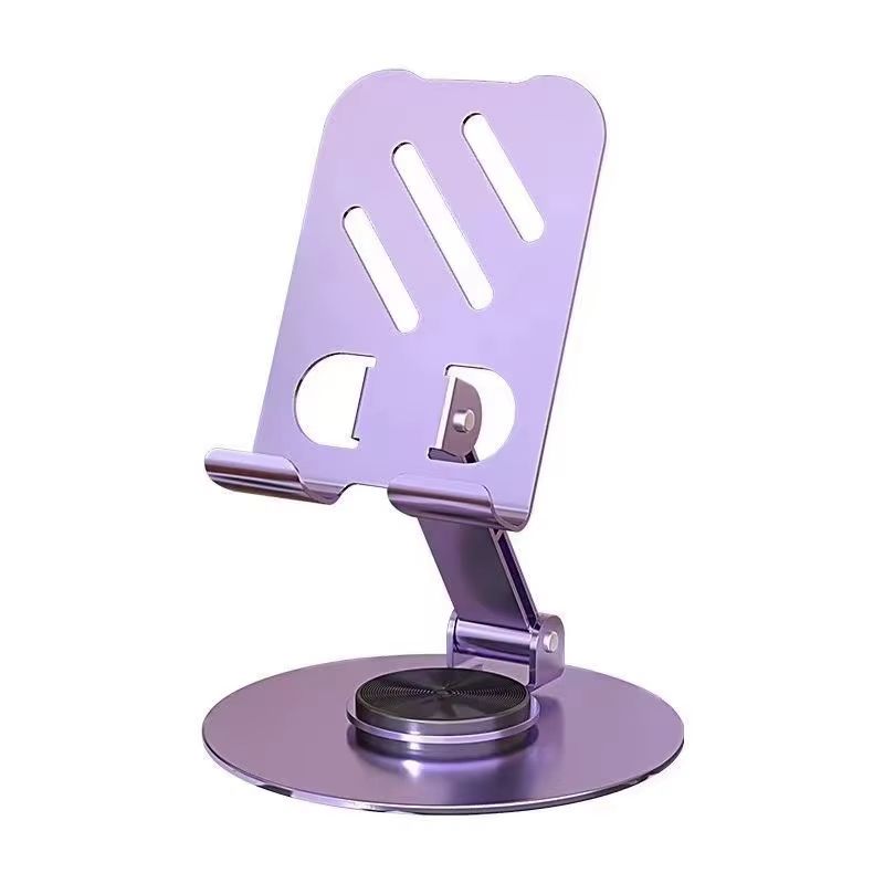 Metal Aluminum Alloy Phone Holder Foldable 360° Rotation Adjustable Table Phone Support Stand Holder for iPhone/Xiaomi/Samsung