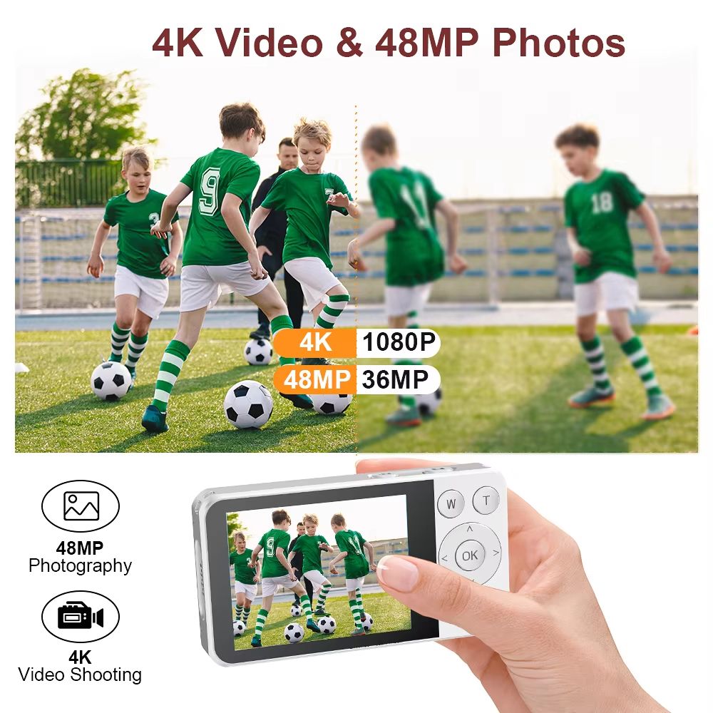 A59 Digital Pocket Camera 4k Video Recording 2000mAh Long Time Recording 2.8 inch LCD Screen Camcorders for Gifts