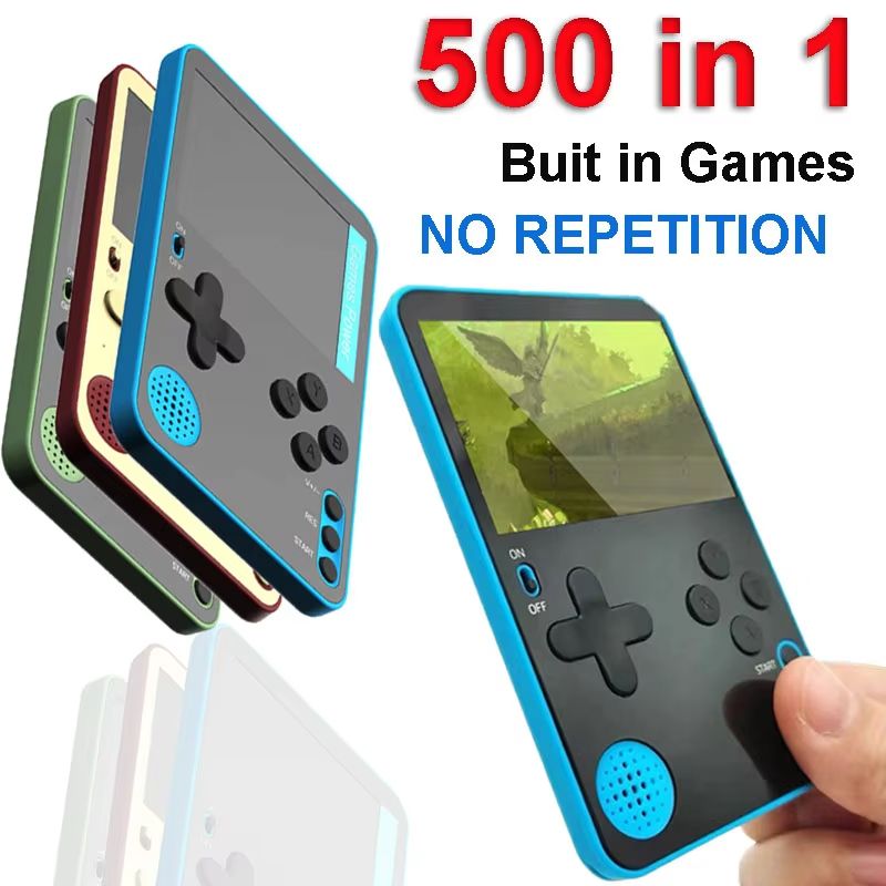 K10 Ultra-thin Video Game Console 2.4inch Retro Gaming Console Mini Pocket Handheld 500 Classic Games Player Toy For Kids