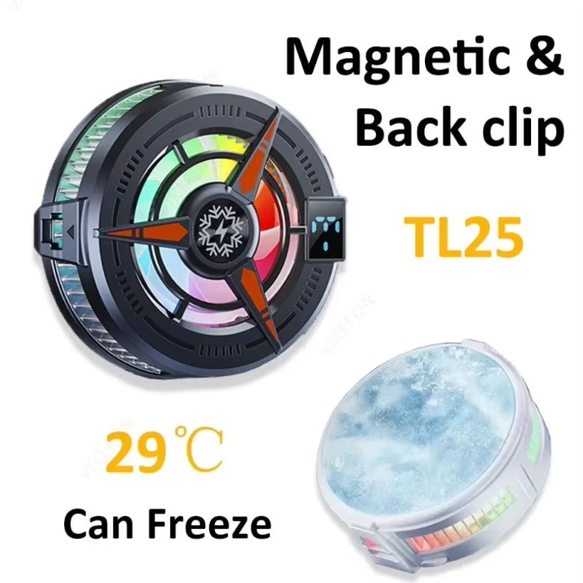 Mobile Phone Cooler 3 Gears Adjustable Fan Cellphone Cooler Magnetic Fast Freezing Cooling Radiator For iPhone 12 13 14 15 16