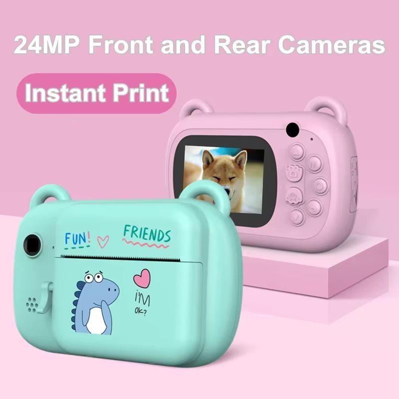 Child Instant Digital Camera Thermal Print Cameras Parent-Child Interaction Toy Camera Portable Toy Camera Kids Camcorder Gift