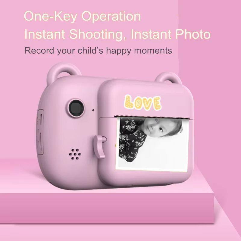 Child Instant Digital Camera Thermal Print Cameras Parent-Child Interaction Toy Camera Portable Toy Camera Kids Camcorder Gift