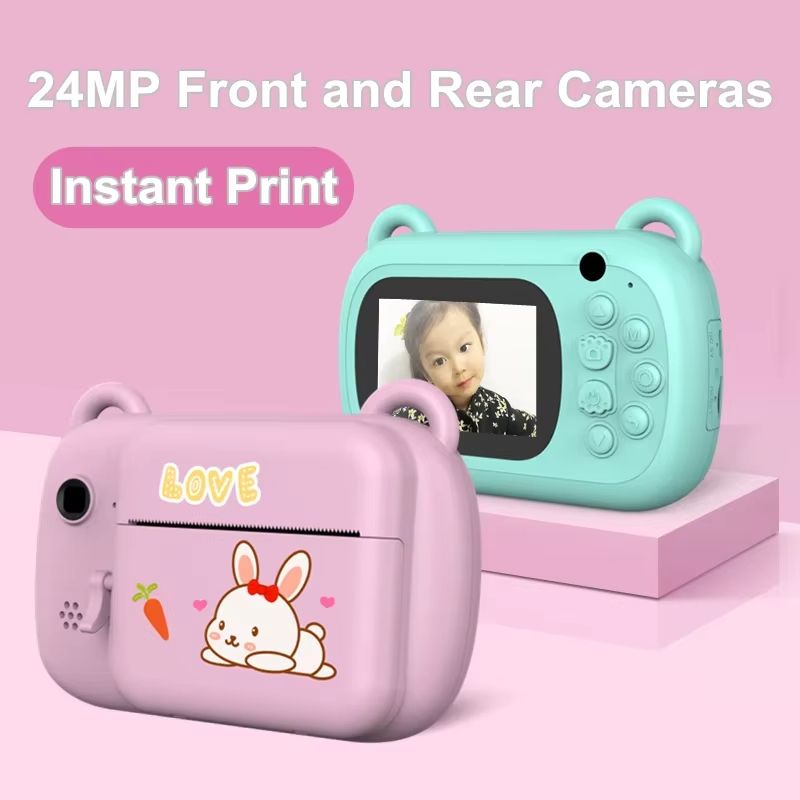 Child Instant Digital Camera Thermal Print Cameras Parent-Child Interaction Toy Camera Portable Toy Camera Kids Camcorder Gift