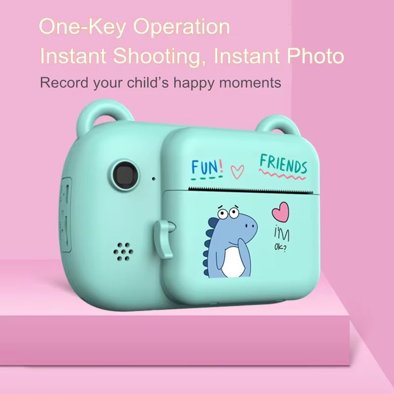 Child Instant Digital Camera Thermal Print Cameras Parent-Child Interaction Toy Camera Portable Toy Camera Kids Camcorder Gift