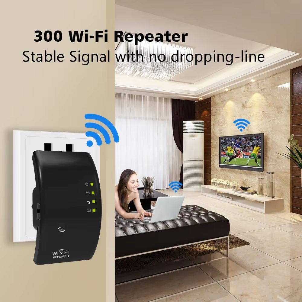 300Mbps WiFi Repeater WiFi Extender Router WiFi Signal Amplifier Wireless Wi Fi Booster Long Range Wi-Fi Repeater Access Point