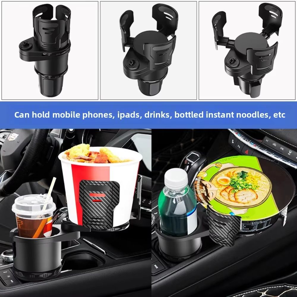 Universal Plastics Auto Front Seat Cup Holder 360 Rotate Drink Storage for Cars Interior Instant Noodles Bowl Coffee Mugs Frame