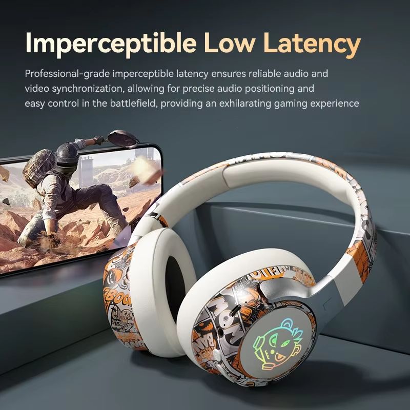 SY-T12 Bluetooth Gaming Headset Noise Reduction Over-Ear Portable Audio with 15-Hour Battery Life for Gamers