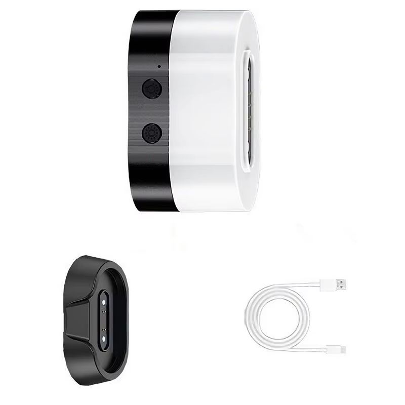 AT12 Soft Light Portable Magnetic Charging Lamp 11 Light Modes Atmosphere Light For Night Light For Party Photography Black