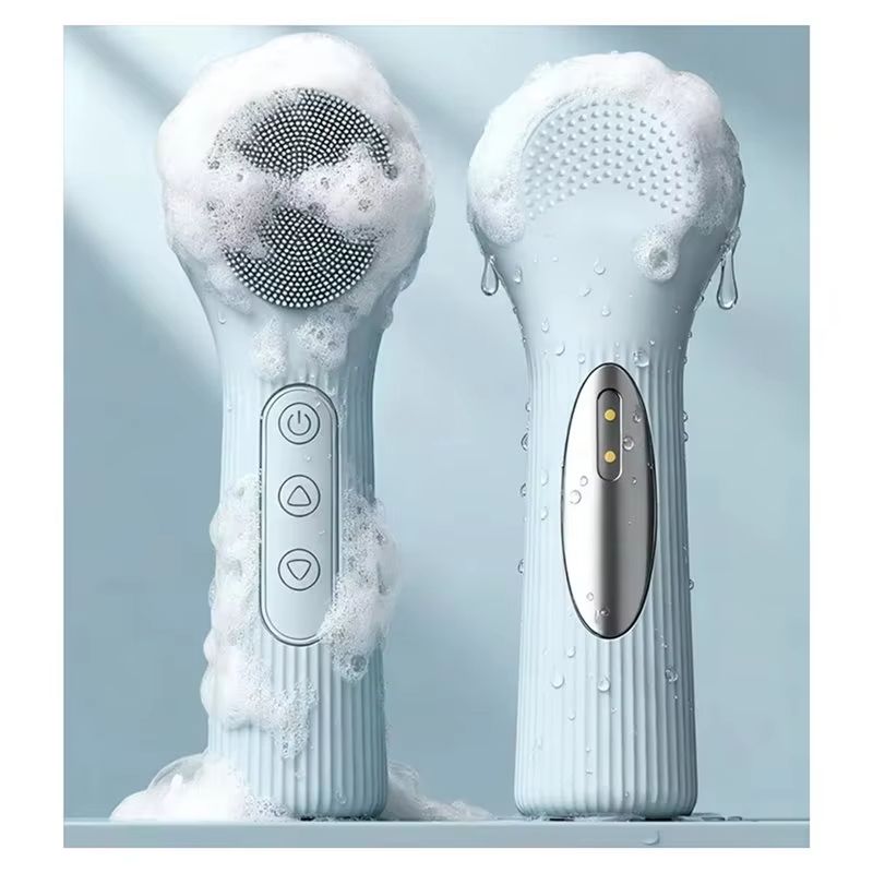 【SELL FAST 】Ultrasonic Facial Cleansing Brush Silicone Waterproof Cleansing Brush Household Handheld Deep Clean Face Cleaner Ski