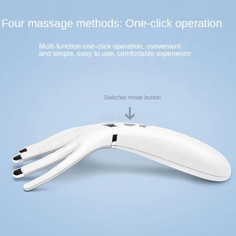 Rechargeable/battery style mini massager multi-function heating massager head electric portable massage comb vibration
