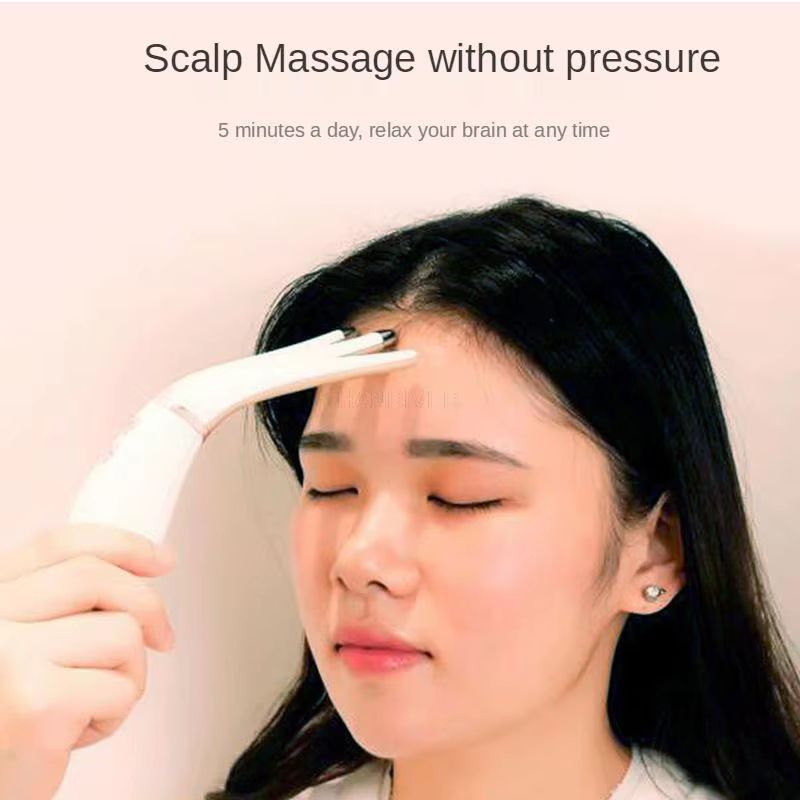 Rechargeable/battery style mini massager multi-function heating massager head electric portable massage comb vibration