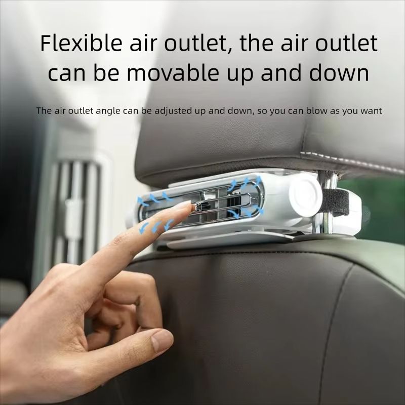 2026 New Style Car Seat Fan USB Charging High Power Backrest Pillow Car Fan Essential for Summer
