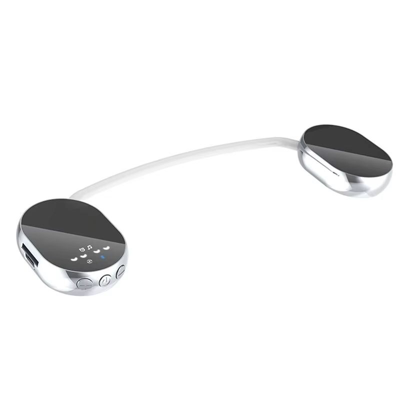 White Noise Generator BT Sleep Sound Machine Pillow Speaker With Bone Conduction Stereo Sound Flat Design Under-Pillow Use