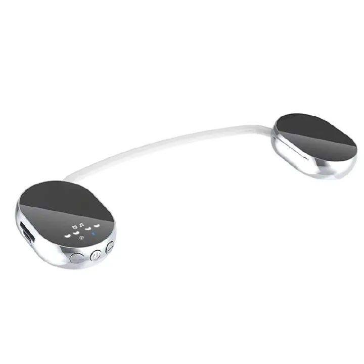 White Noise Generator BT Sleep Sound Machine Pillow Speaker With Bone Conduction Stereo Sound Flat Design Under-Pillow Use