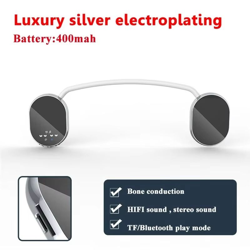 White Noise Generator BT Sleep Sound Machine Pillow Speaker With Bone Conduction Stereo Sound Flat Design Under-Pillow Use