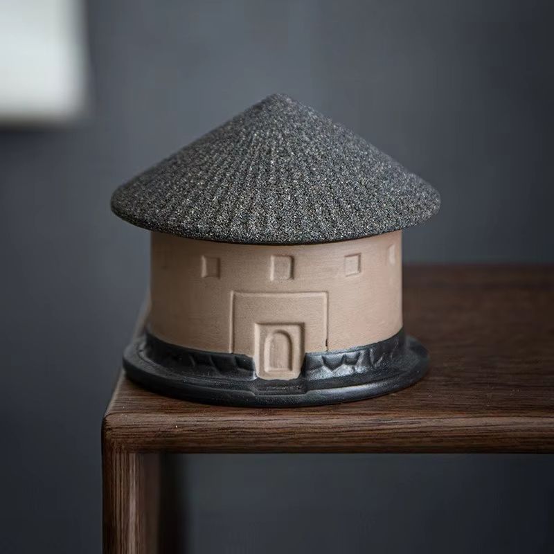 Original Tulou Teapot Tea Filter Non Porous Filter Tea Leak Personalized Creative House Design Tea Pet Tea Filter