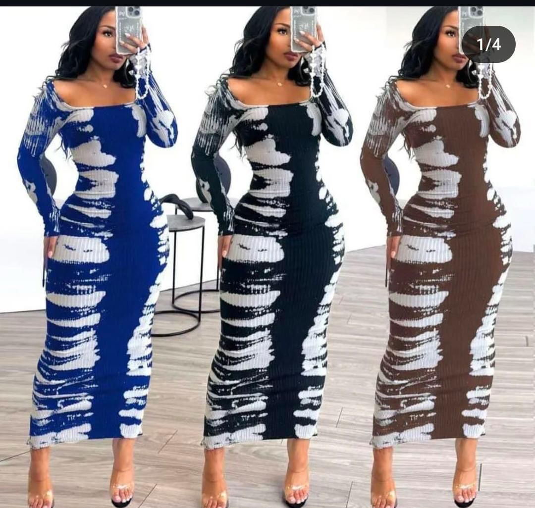 Women Sexy Body con Dress Long Sleeve Maxi Dresses Slim Body Con Office Lady Party & Banquet Dress