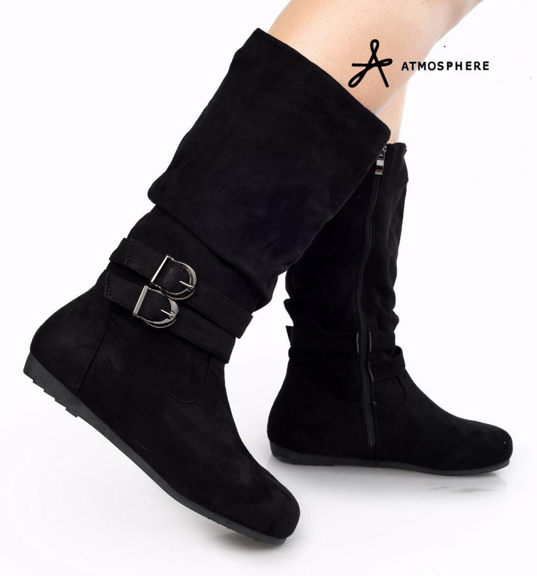 Ladies 3/4 Flat Comfortable Boots