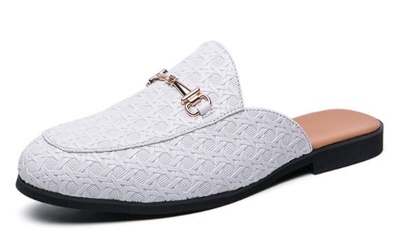 MULES Pure leather New Men's Shoes High Quality Men Formal Business Shoes Official Shoes Shoes Style Leather Shoes Soft Driving Shoes Pea Shoes Casual Non-slip party Dress Breathable Shoes Men Dad G