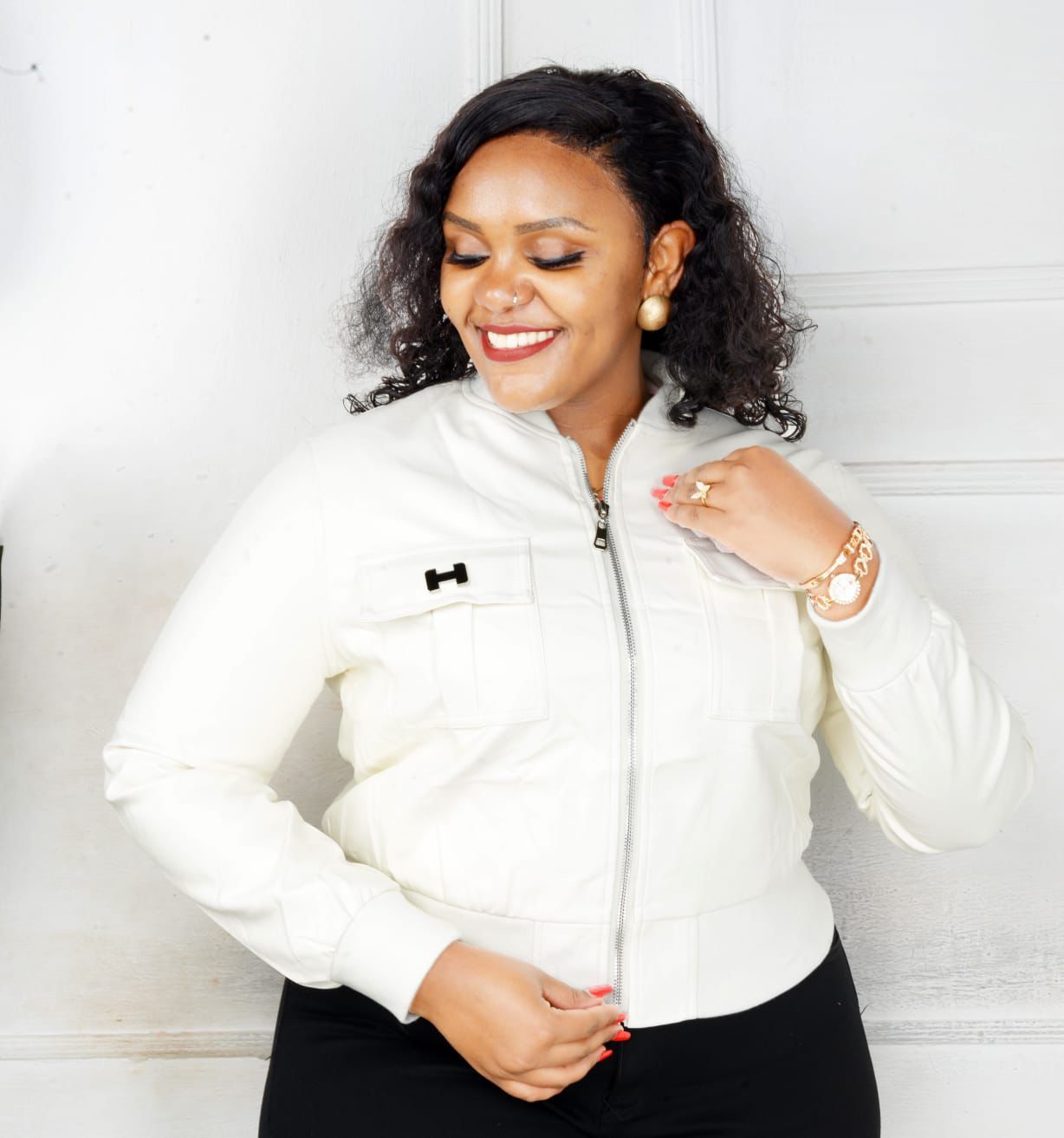 Fashion ladies leather jackets