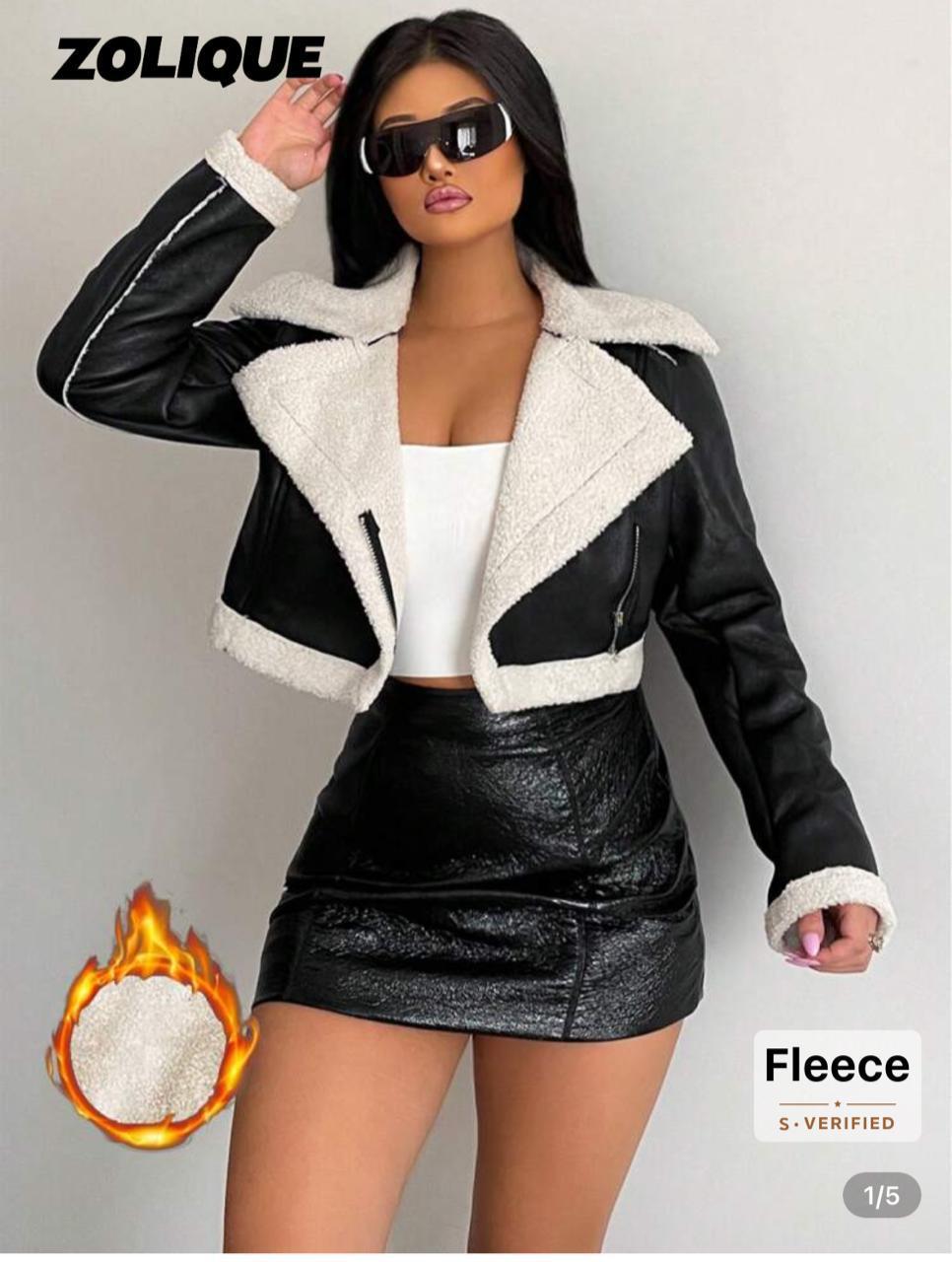 Fashion ladies leather jackets WITH FUR