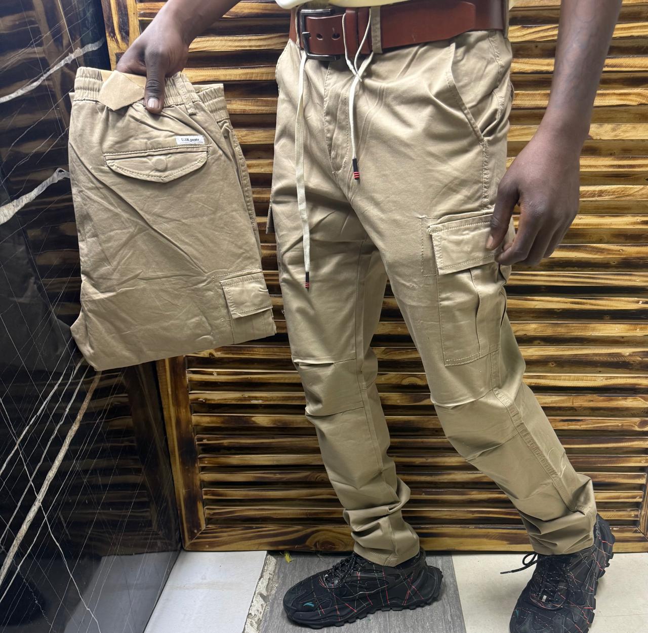 Men's Cargo Pants Casual Multi Pockets Military Tactical Pants Men Outerwear Army Straight Slacks Long Trousers