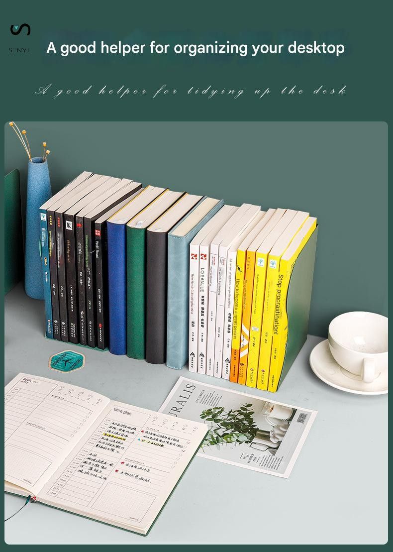 SENYI Retractable Bookend Bookshelf Student Desktop Book Storage Rack Baffle Book Holder Office Artifact Folding Fixed Stand books storage student messy desk cleaner student child storage