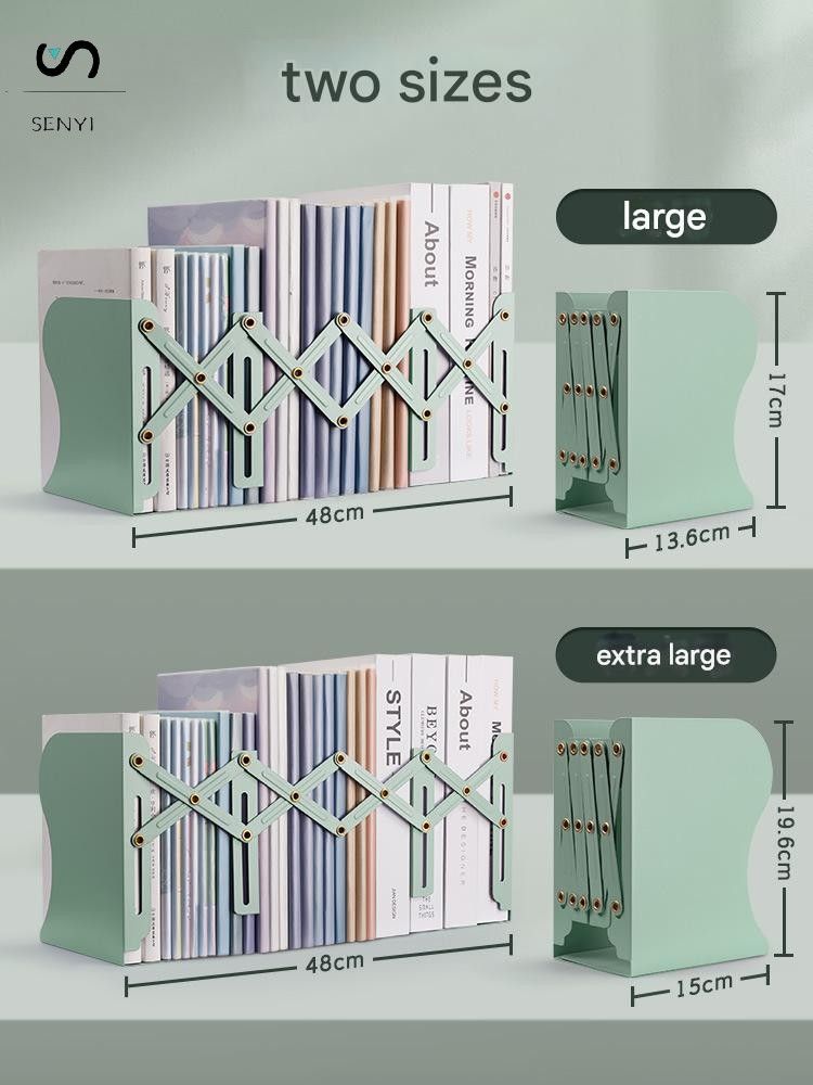 SENYI Retractable Book Stand with Pen Holder Bookshelf Integrated Desktop Storage Rack Student Baffle Book Holder Folding Fixed Book Shelf pen storage student books storage desk messy cleaner