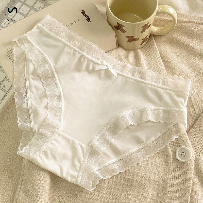 SENYI 7PCS/set Ice silk panties for women seamless ultra-thin quick-drying breathable seamless girl lace sexy low-waist women's briefs
